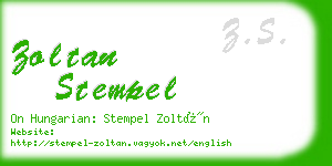 zoltan stempel business card